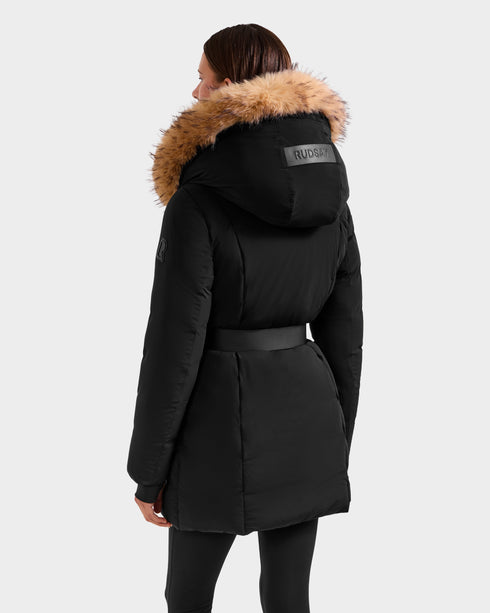 RUDSAK MODA Down Puffer With Faux Fur Womens Apparel